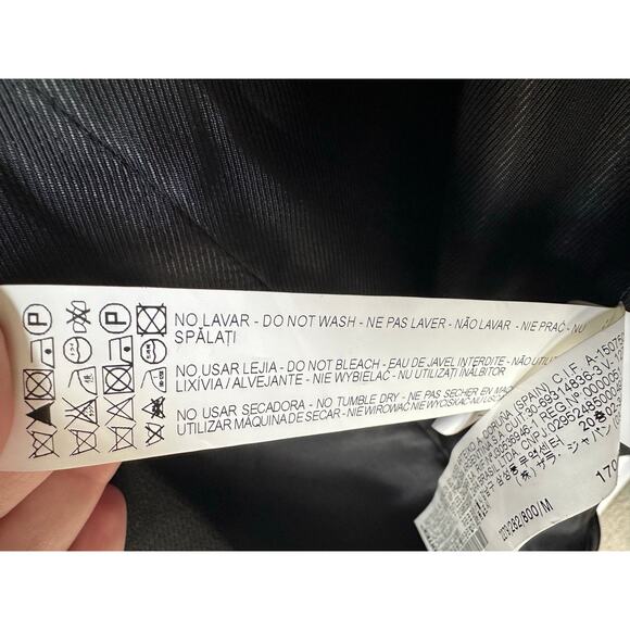 Zara Basic Black Wool Structured Zip Power Blazer Jacket Size M Corporatecore - Picture 7 of 10